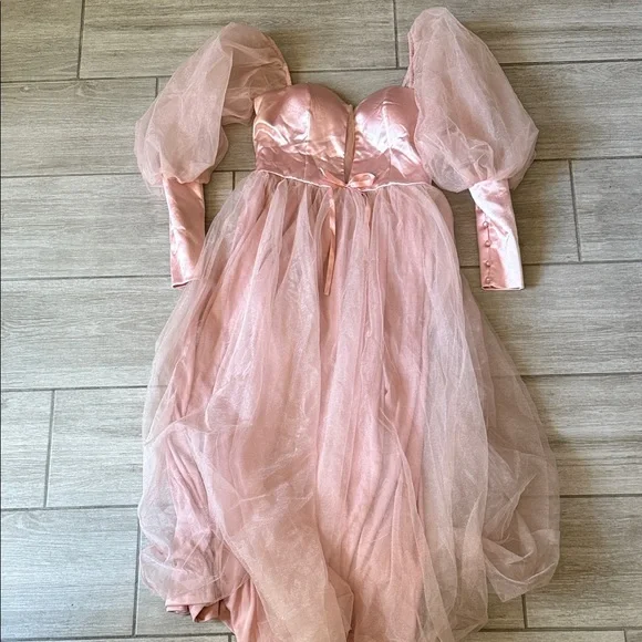 strapless open back dress Unique Vintage Green & Light Pink Bias Plaid Swing Dress main image 1